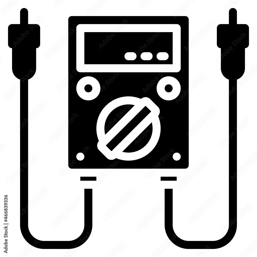 Sticker electricmeter glyph icon