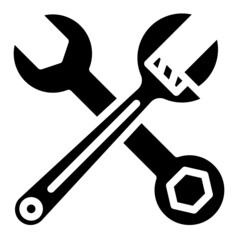 spanner glyph icon
