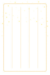 年賀状・挨拶状などに使える定番デザインのはがきサイズ素材 - 罫線付き・薄い色の金色の紙吹雪