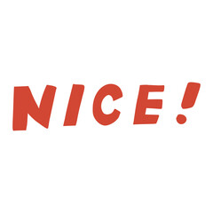 NICE(ナイス）の文字
