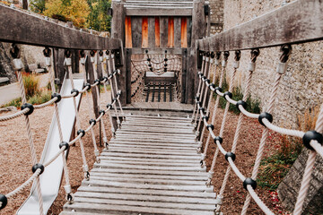 Inner sight of an outdoor playground for children