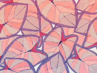 Fototapeta na wymiar colorful tropical leaves spring nature background design illustration