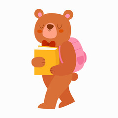 Back to school animal cute