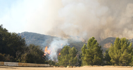 Woolsey Fire, Malibu California fire Burnt Mountains
