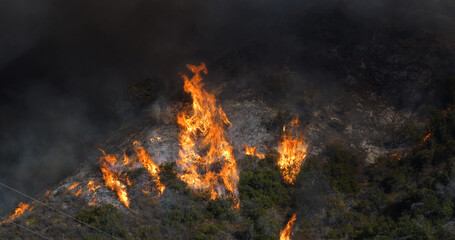 Woolsey Fire, Malibu California fire Burnt Mountains
