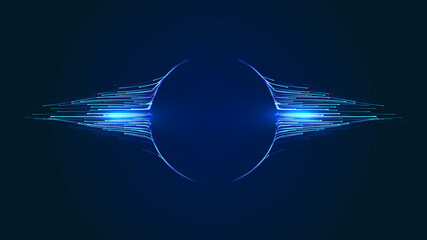 High speed emitting emitting line network technology poster background