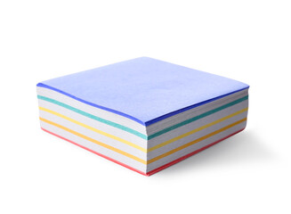 Colorful sticky notes on white background