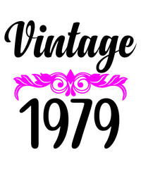Vintage Designs Svg, Jpg, Pdf, Dxf, Png, Vintage Bundle, Birthday Svg,