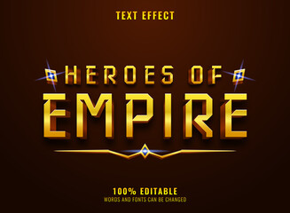 Naklejka na ściany i meble fantasy golden luxury rpg heroes of empire text effect