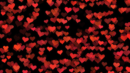 Fototapeta na wymiar red hearts background. valentine's day concept