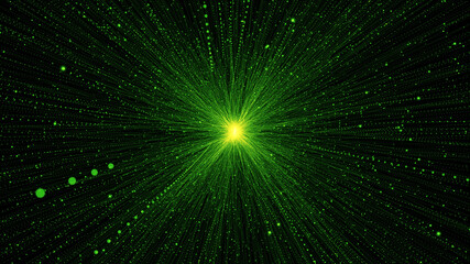 Fototapeta na wymiar abstract glowing background. neon particles background. fine particle rays