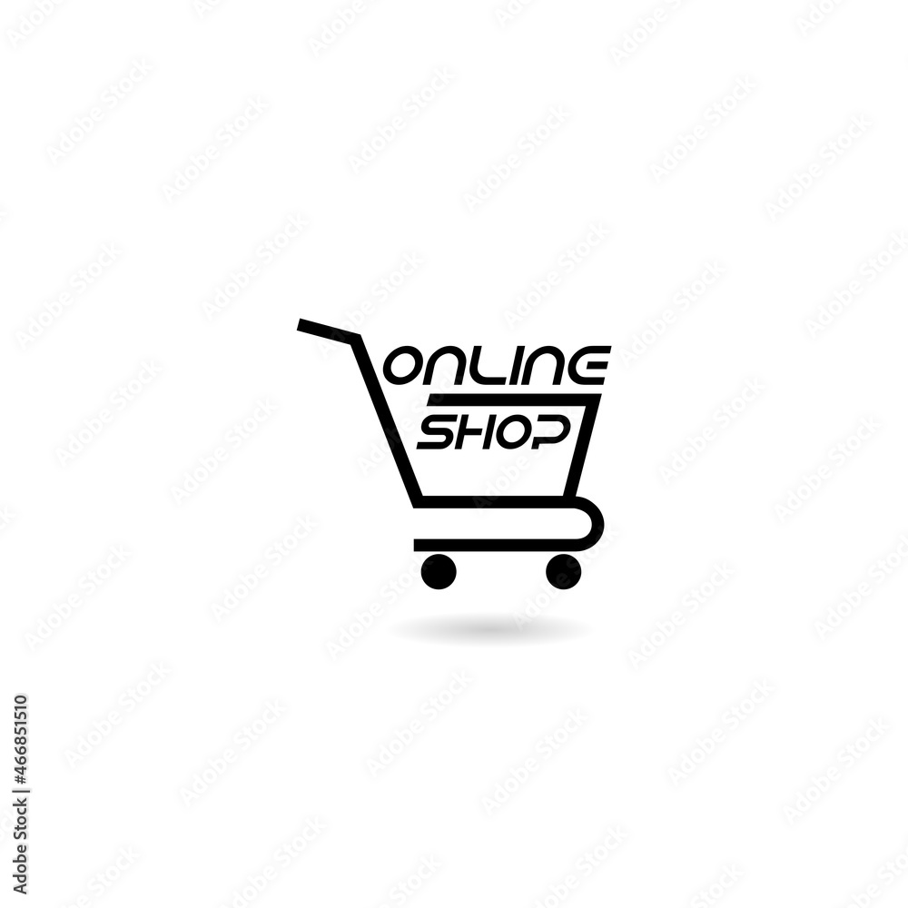 Wall mural Online store icon with shadow