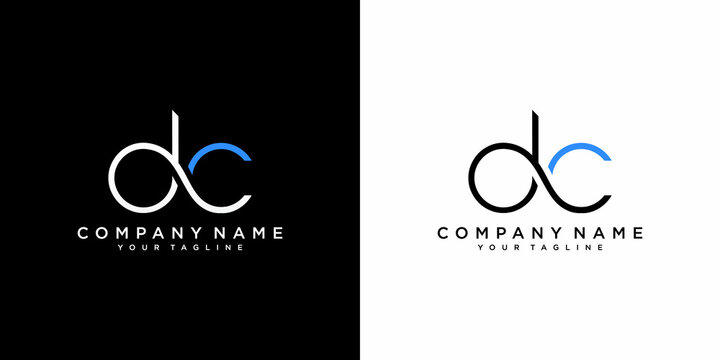CD or DC Letter Initial Logo Design, Vector Illustration