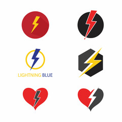 Lightning set logo vector illustrationLightning set logo vector illustration
