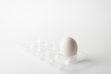 chicken eggs in a dozen storage tray