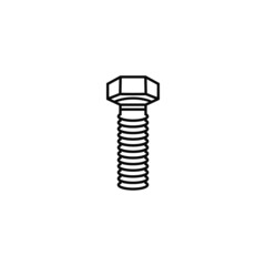 Screw bolt icon design template vector isolated illustration