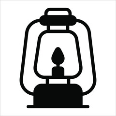 lantern vector black filled outline icon. Modern thin line symbols. Collection of traditional elements.