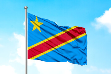 Democratic Republic of the Congo Flying Flag