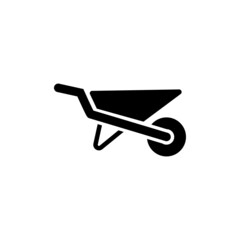 Wheelbarrow icon design template vector isolated illustration