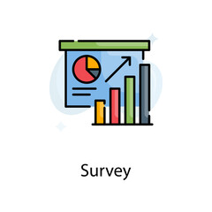 survey vector fill outline Icon Design illustration. Web Analytics Symbol on White background EPS 10 File
