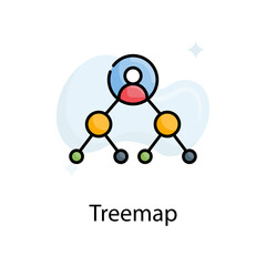 Treemap vector fill outline Icon Design illustration. Web Analytics Symbol on White background EPS 10 File
