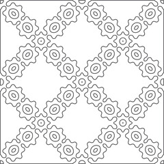 floral pattern background.Repeating geometric pattern from striped elements.   Black and white pattern.