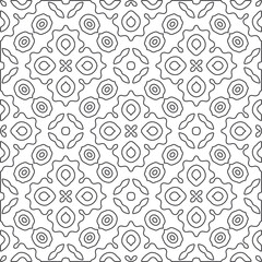 floral pattern background.Repeating geometric pattern from striped elements.   Black and white pattern.