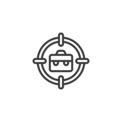 Business aim line icon