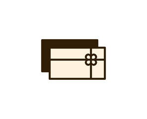 Postcard flat icon. Single high quality outline symbol for web design or mobile app.  Holidays thin line signs for design logo, visit card, etc. Outline pictogram EPS10