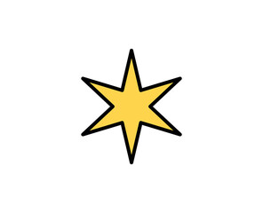 Sparkles flat icon. Single high quality outline symbol for web design or mobile app.  Holidays thin line signs for design logo, visit card, etc. Outline pictogram EPS10