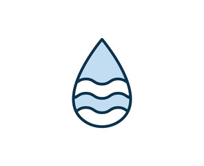 Water premium line icon. Simple high quality pictogram. Modern outline style icons. Stroke vector illustration on a white background. 