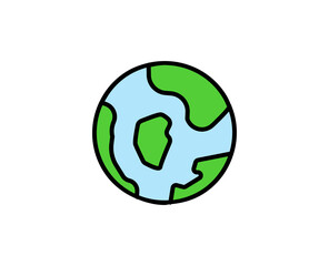 Earth premium line icon. Simple high quality pictogram. Modern outline style icons. Stroke vector illustration on a white background. 