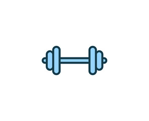 Dumbbell  line icon. High quality outline symbol for web design or mobile app. Thin line sign for design logo. Color outline pictogram on white background