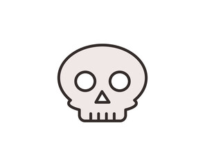 Skull line icon. High quality outline symbol for web design or mobile app. Thin line sign for design logo. Color outline pictogram on white background