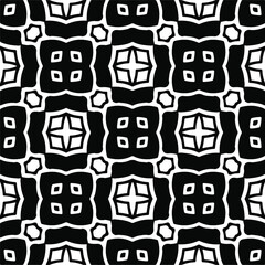 Vector seamless pattern. Modern stylish texture. Composition from regularly repeating geometrical element. Monochrome, simple. Vector illustrations. Black and white pattern.