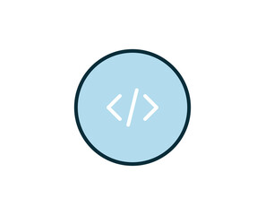 Code premium line icon. Simple high quality pictogram. Modern outline style icons. Stroke vector illustration on a white background. 