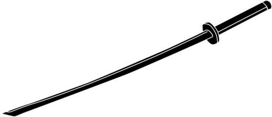 シンプルな日本刀のシルエット
