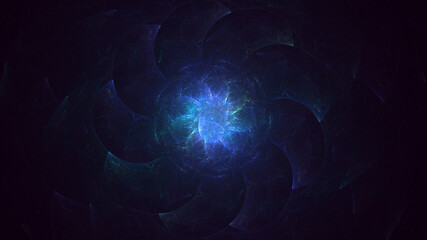 3D rendering abstract colorful fractal light background