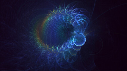 Fototapeta premium 3D rendering abstract colorful fractal light background