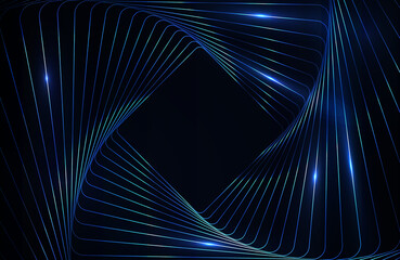 Naklejka premium Geometric neon light effect background for futuristic techno concept