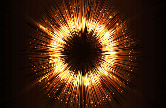 Abstract circular neon burst motion background, futuristic concept