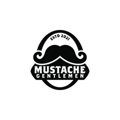 Mustache logo concept vector. Hairstylist logo for mustache style and fashion