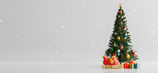 christmas tree decoration with christmas ornament concept for your product display