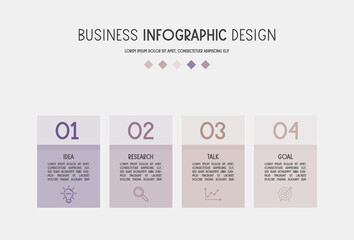 Business infographic with icons. Vector