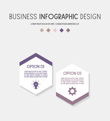 Concept of infographic with business icons. Vector