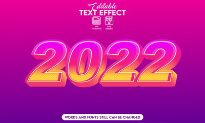 Editable text effect style 2022
