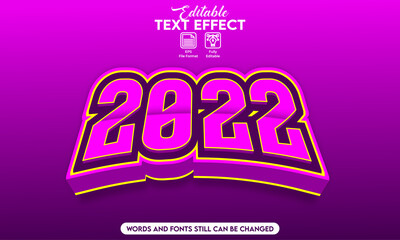 Editable text effect style 2022