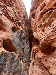 Red rocks cliff and sky landscape and nature stone outdoor geology