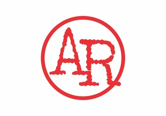 Unique shape of AR initial letter