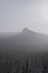 misty morning in the mountains